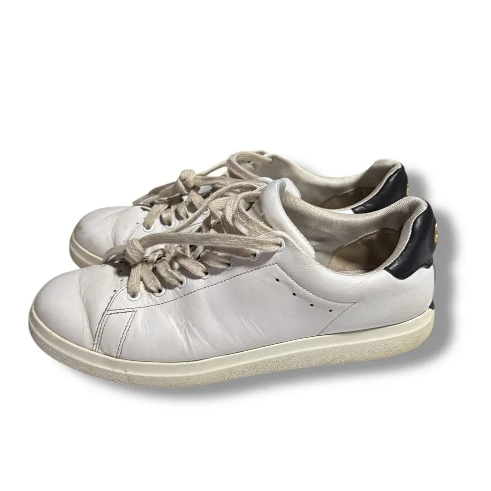 Tory Burch Women's White Leather Low Top‎ Howell Sneakers Size 10M